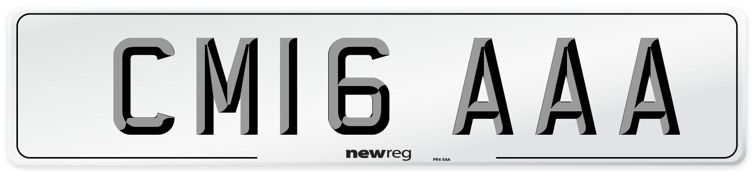CM16 AAA Number Plate from New Reg